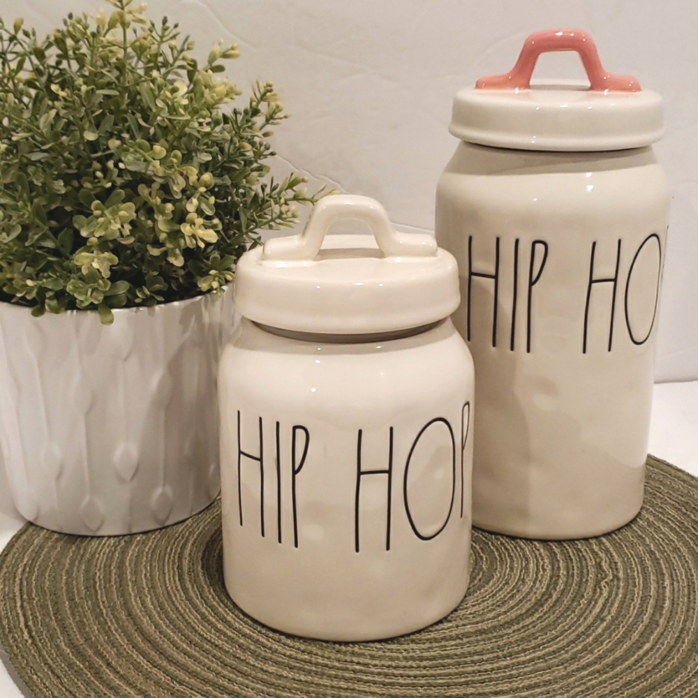 RAE DUNN By Magenta Holiday "HIP HOP" Canisters